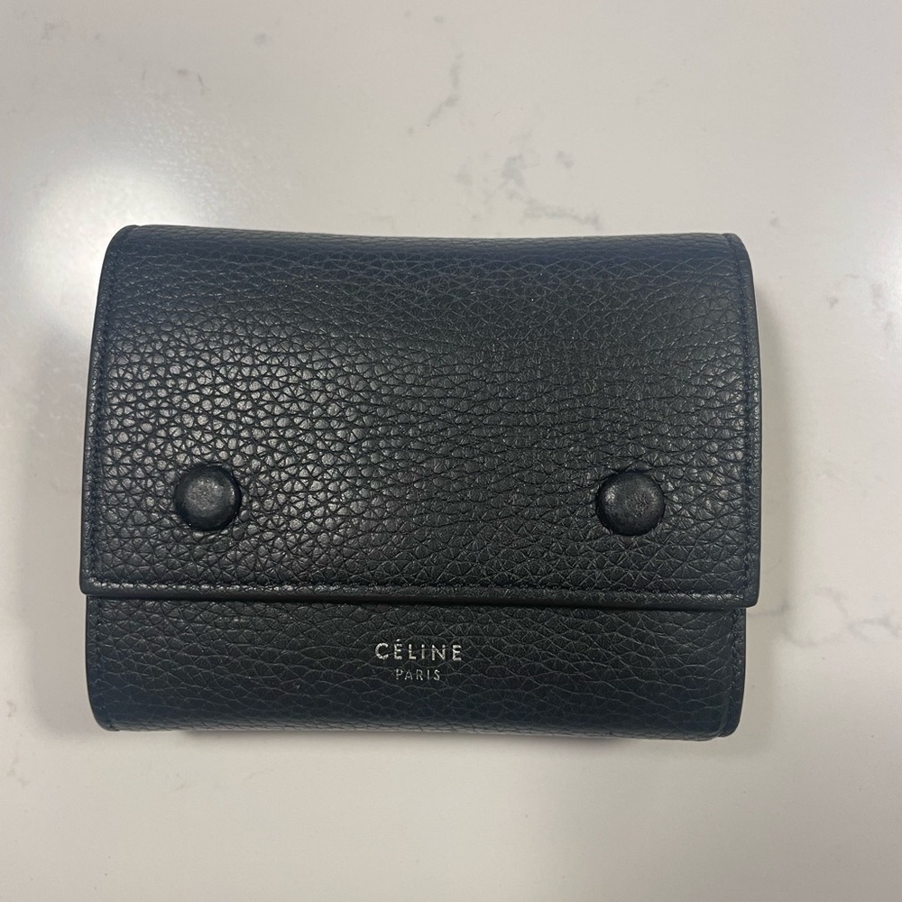 Céline Black Leather Wallet